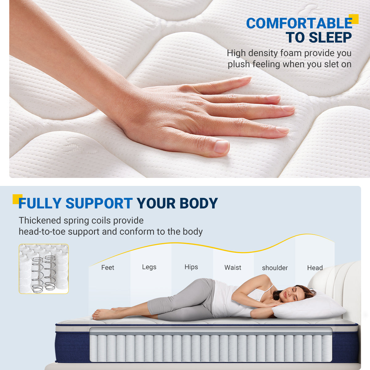 Avenco queen size cool SkyDream Hybrid Mattress – Avenco
