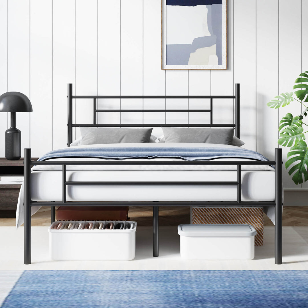 Shop Minimalis Metal Bed Frame with Headboard from Avenco – Avenco