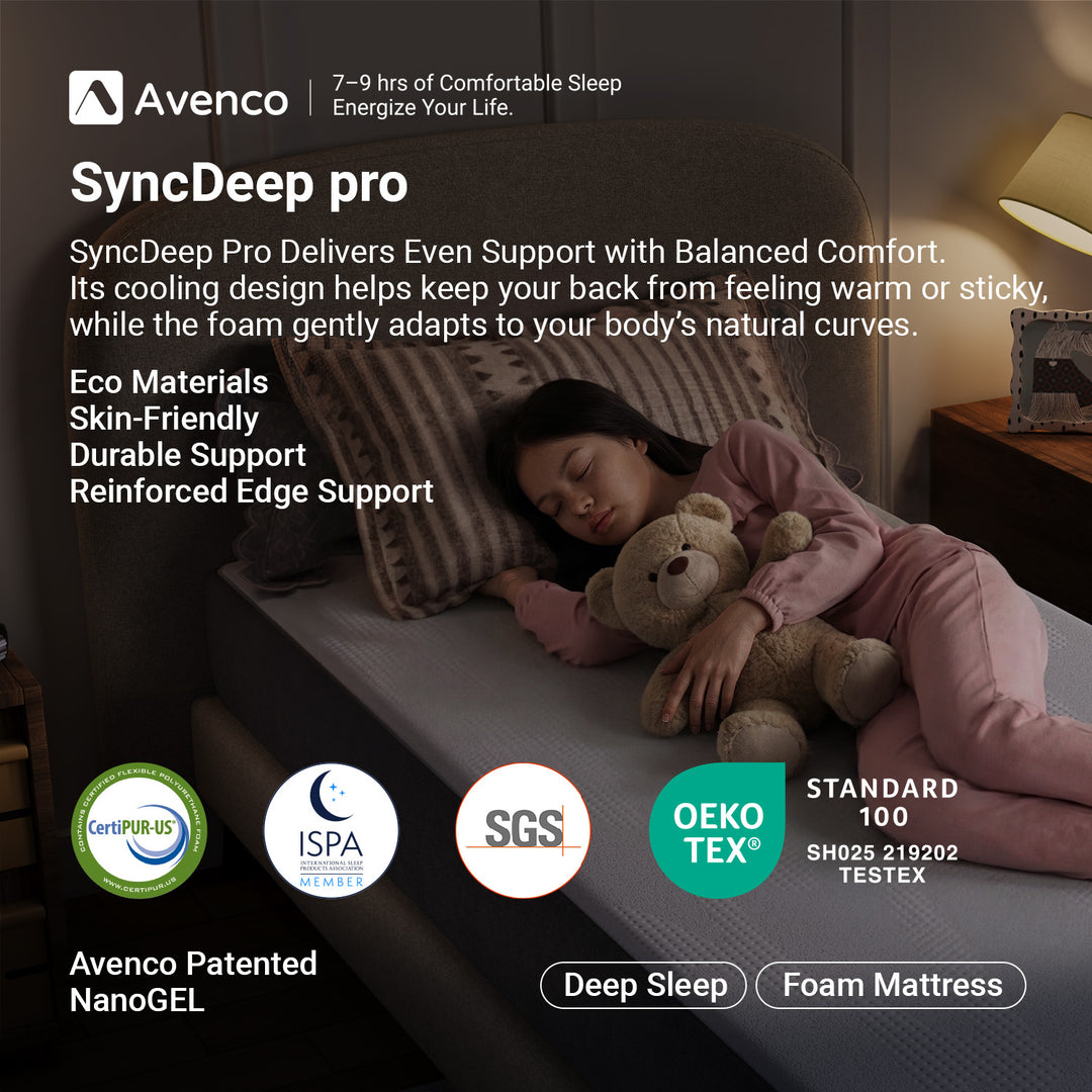 Avenco SyncDeep 5-8 Inch Mattress for Deep Sleep Memory Foam