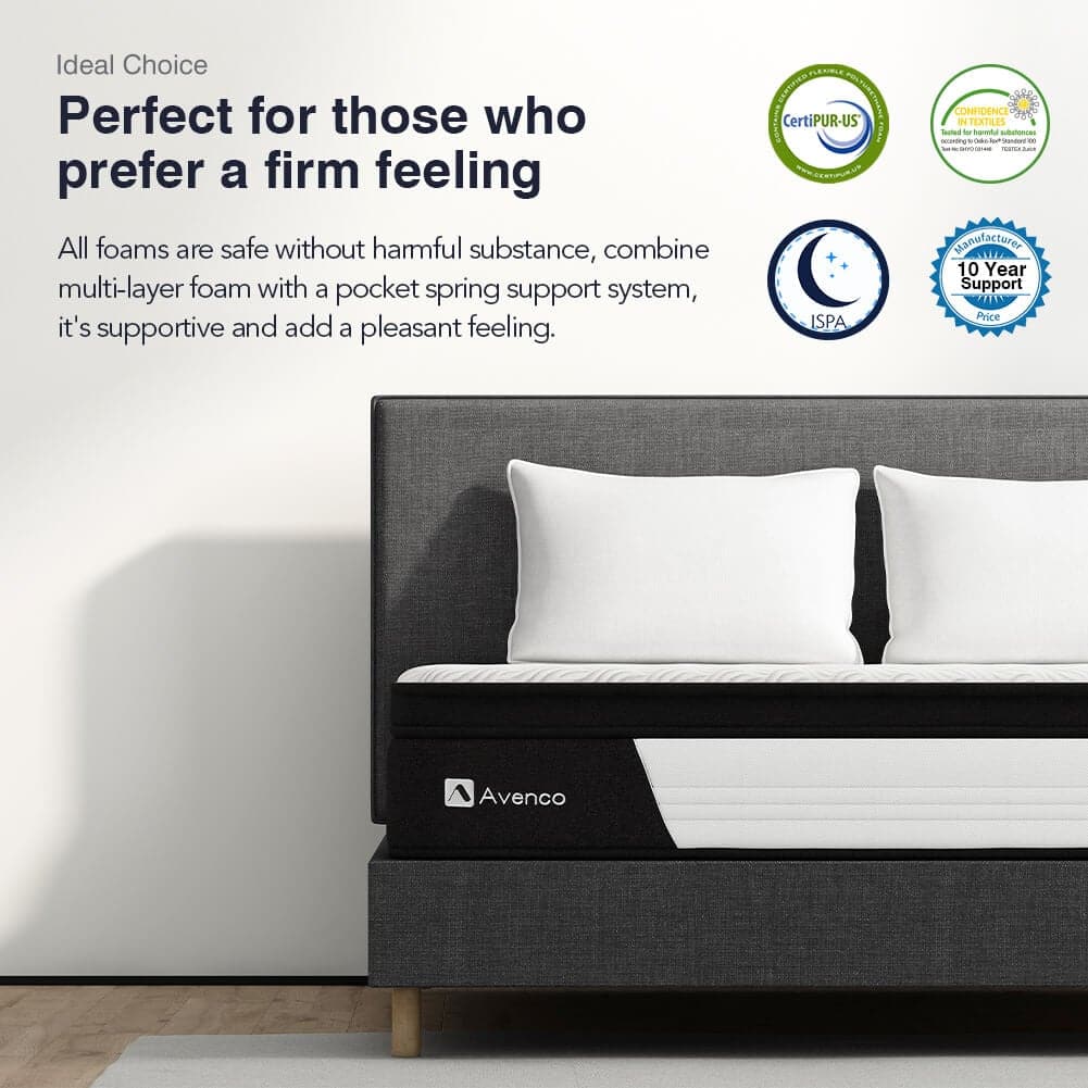 Costco Queen Mattress White With Black Rim Mattress, 12 Inch Euro